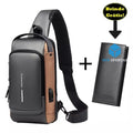 Bolsa de Ombro com Sistema Antifurto e Carregamento Usb + Brindes