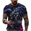 Camiseta Masculina 3D Manga Curta Felines