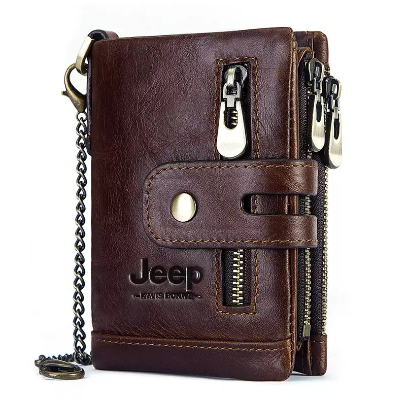 Carteira Feminina de Couro Genuíno Jeep + Brindes