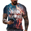 Camiseta Masculina 3D Manga Curta Felines