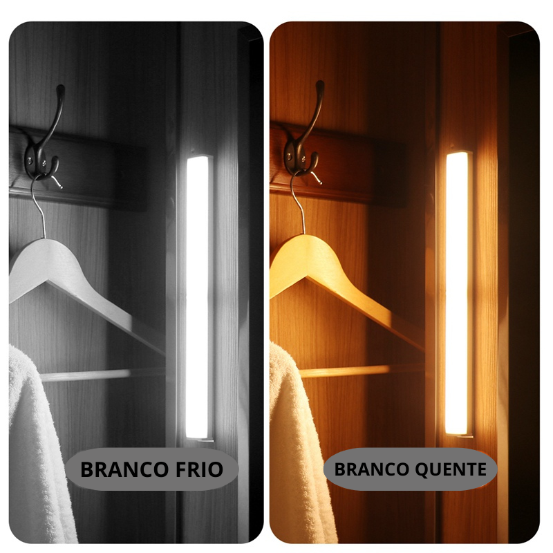 Luminária em LED para Ambientes com Sensor de Movimento Recarregável