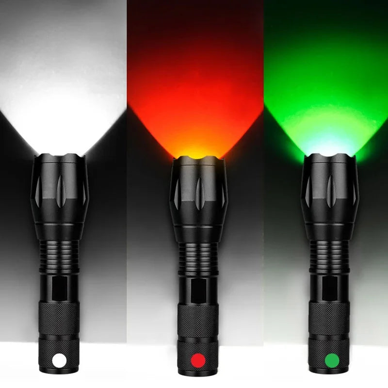 Lanterna Tática Militar 4 em 1 Flash Multicolorido