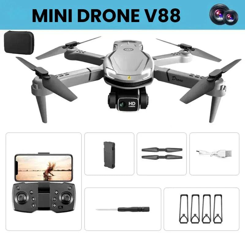 Mini Drone Profissional V88 Câmera Dupla HD 8K