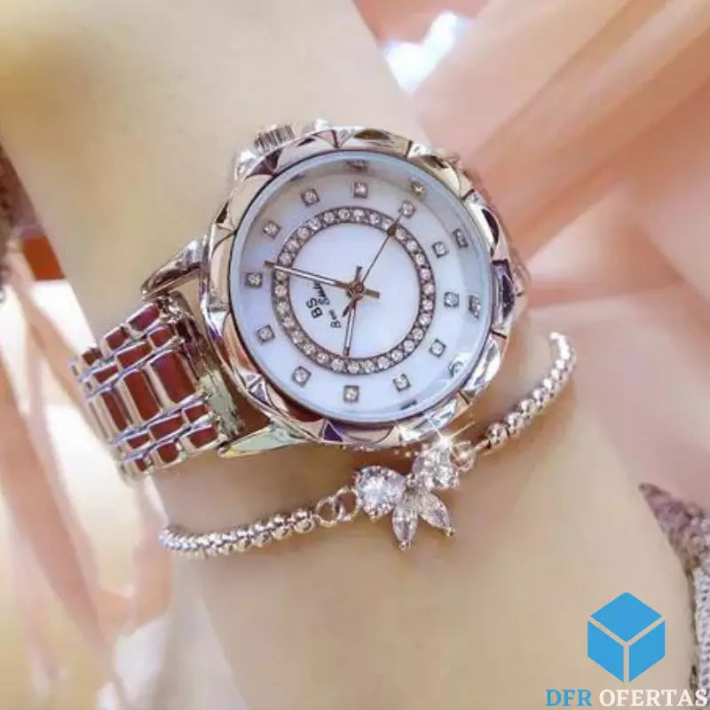 Relógio Feminino de Luxo Elegance + Brindes