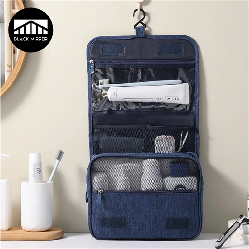 Bolsa de higiene portátil com gancho pendurado, à prova d'água, feminina, banheiro, armazenamento de cosméticos, grande capacidade, viagem, homens, maquiagem