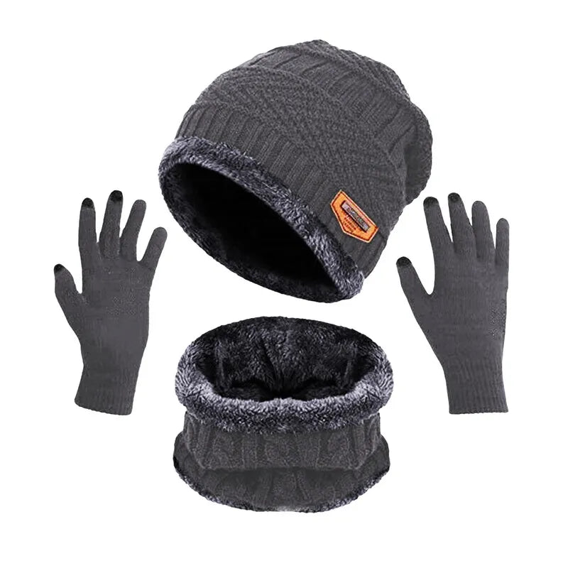 Conjunto Touca Térmica com Cachecol e Luvas