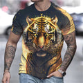 Camiseta Masculina 3D Manga Curta Tiger Max