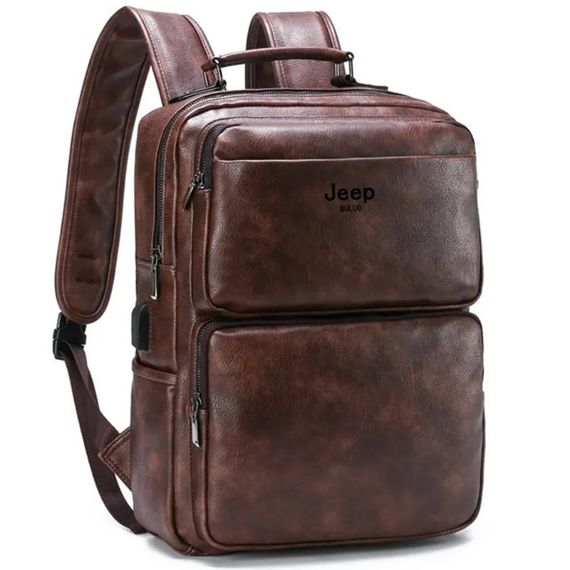 Mochila Masculina de Couro Grande - Jeep Buluo