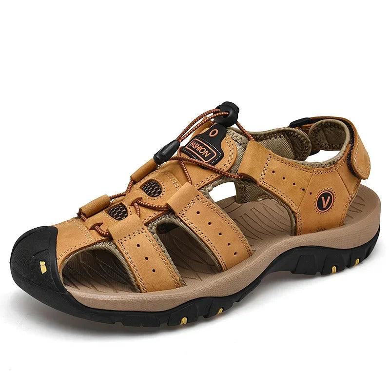 Sandália Masculina Ortopédica de Couro Orthosoft