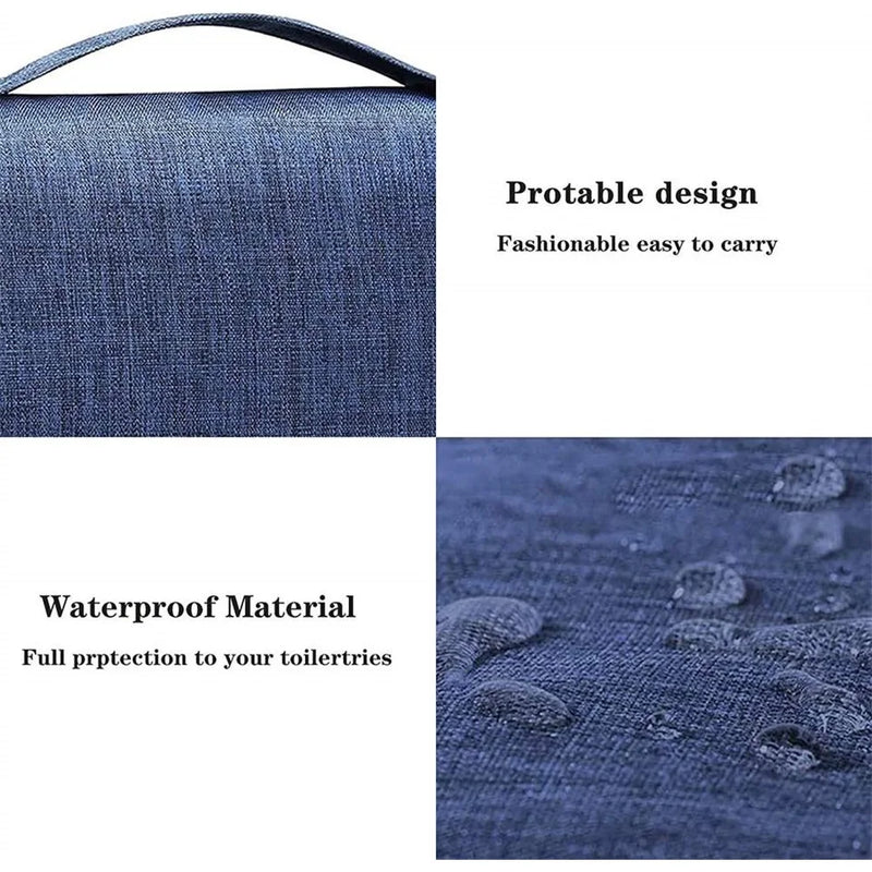 Bolsa de higiene portátil com gancho pendurado, à prova d'água, feminina, banheiro, armazenamento de cosméticos, grande capacidade, viagem, homens, maquiagem