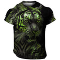 Camiseta Masculina 3D Manga Curta Tiger Premium