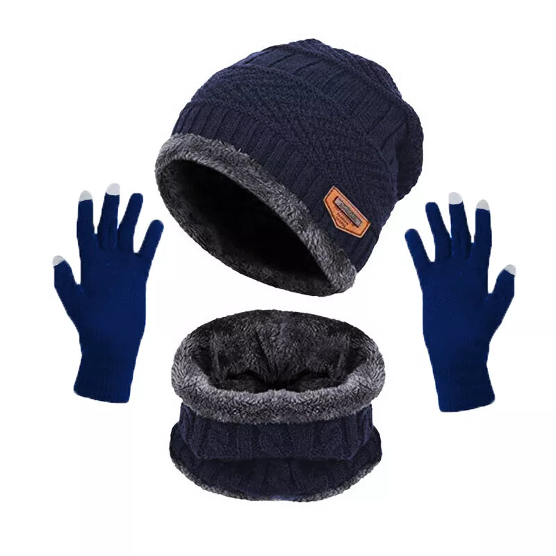 Conjunto Touca Térmica com Cachecol e Luvas