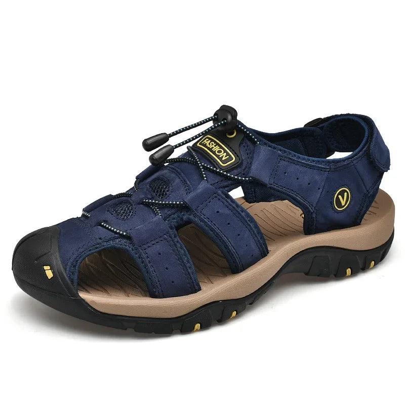 Sandália Masculina Ortopédica de Couro Orthosoft
