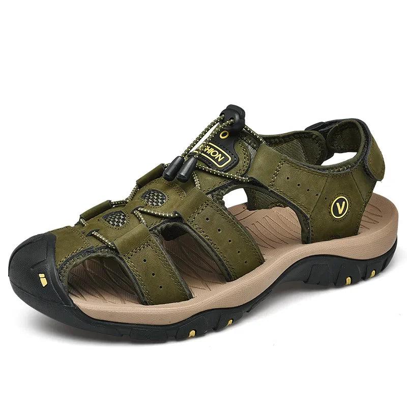 Sandália Masculina Ortopédica de Couro Orthosoft