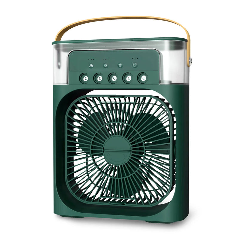 Mini Ventilador e Umidificador de Ar Portátil 3 em 1