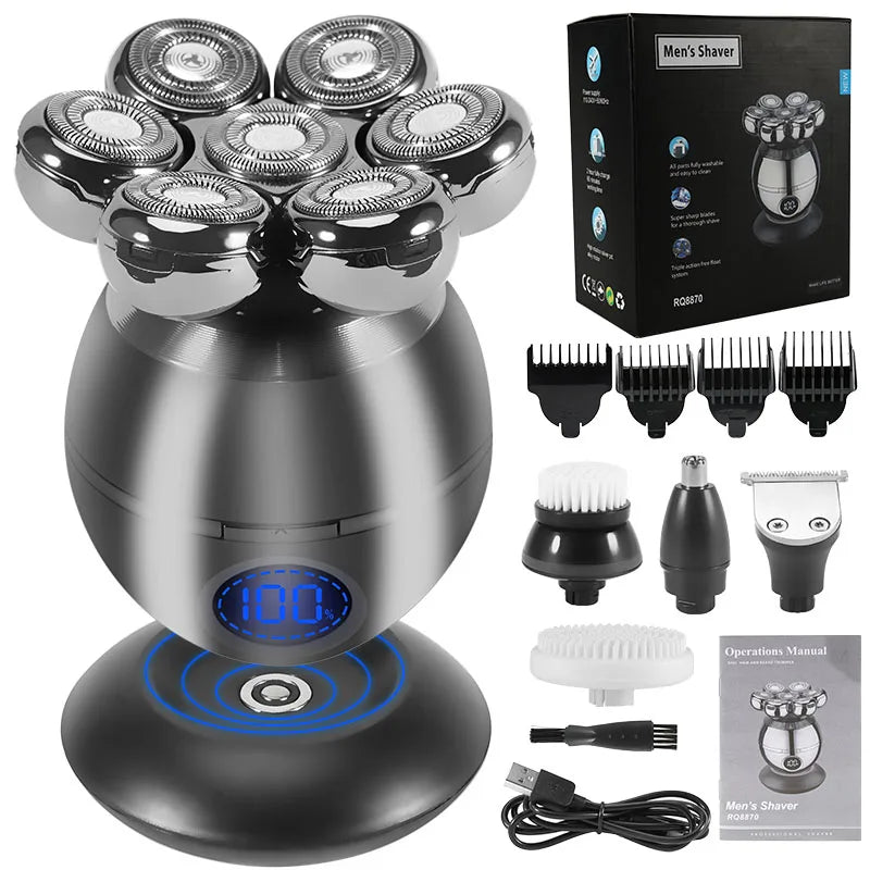 Barbeador Masculino 5 em 1 Impermeável - Barbermax