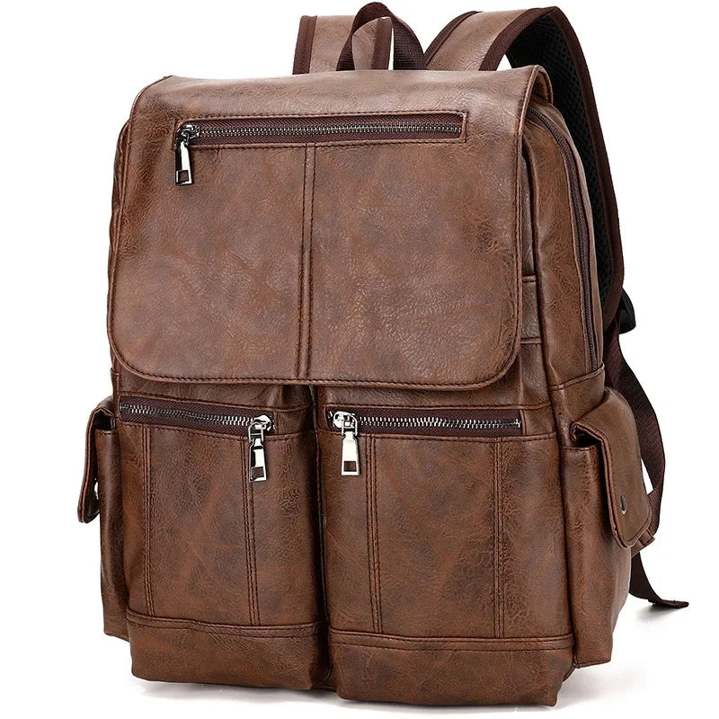 Mochila de Couro Vintage Grande - London