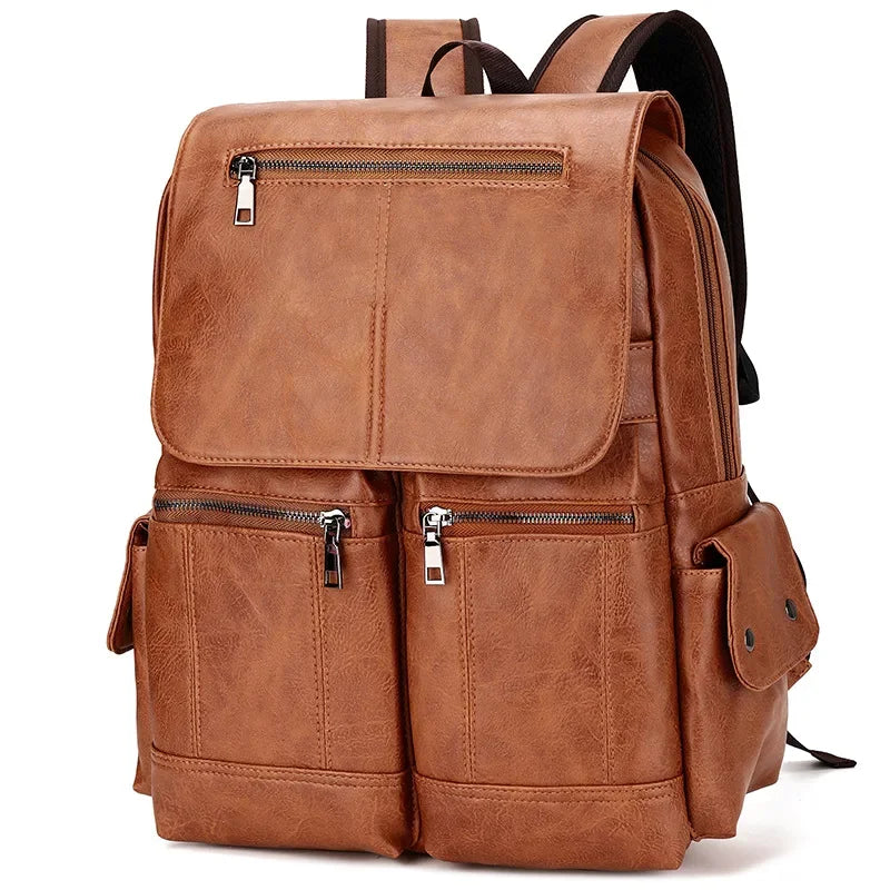 Mochila de Couro Vintage Grande - London