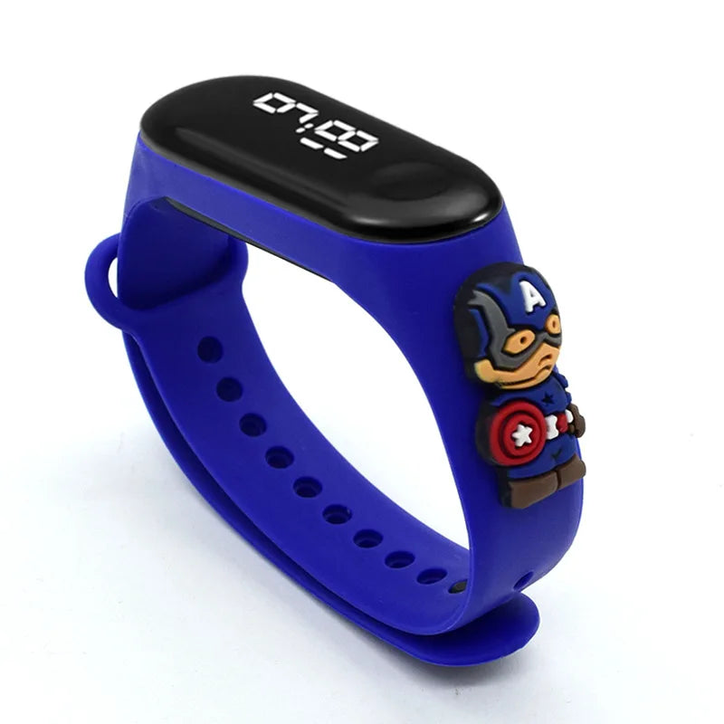 Relógio Infantil Led Digital Super-Heróis