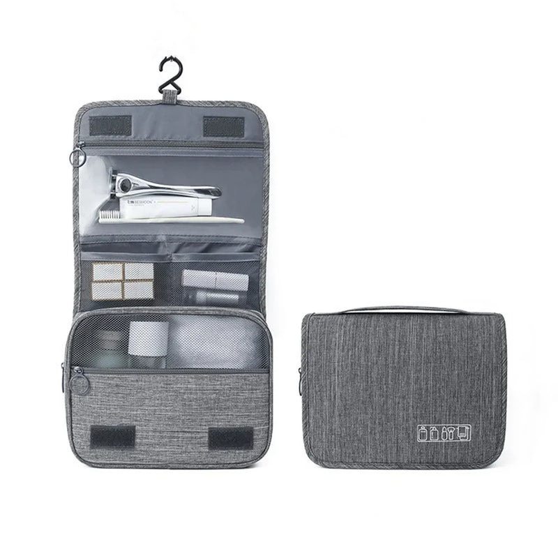 Bolsa de higiene portátil com gancho pendurado, à prova d'água, feminina, banheiro, armazenamento de cosméticos, grande capacidade, viagem, homens, maquiagem