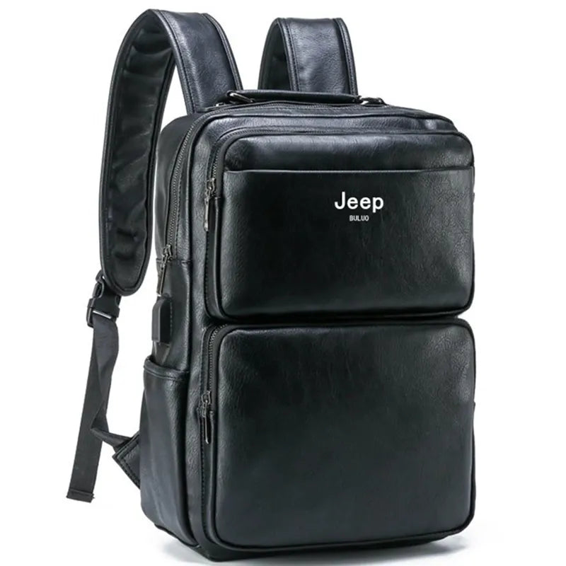 Mochila Masculina de Couro Grande - Jeep Buluo