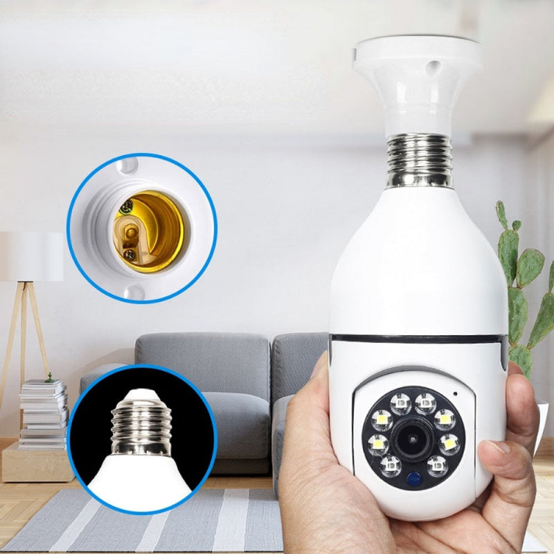 Câmera Giratória 360° Wifi Full Hd Com Visão Noturna