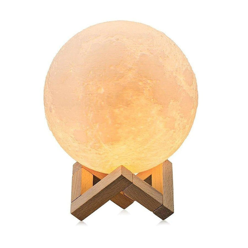 Luminária Decorativa Abajur Lua Cheia 3d 16 Cores