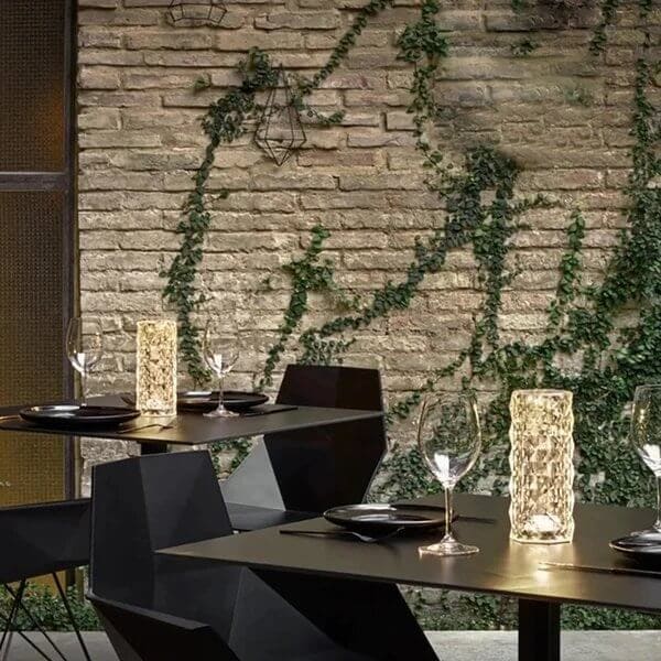 Luminária de Luxo Cristal Para Mesa Touch Usb